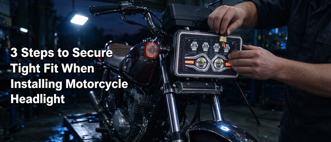 3 Steps to Secure Tight Fit When Installing Motorcycle Headlight