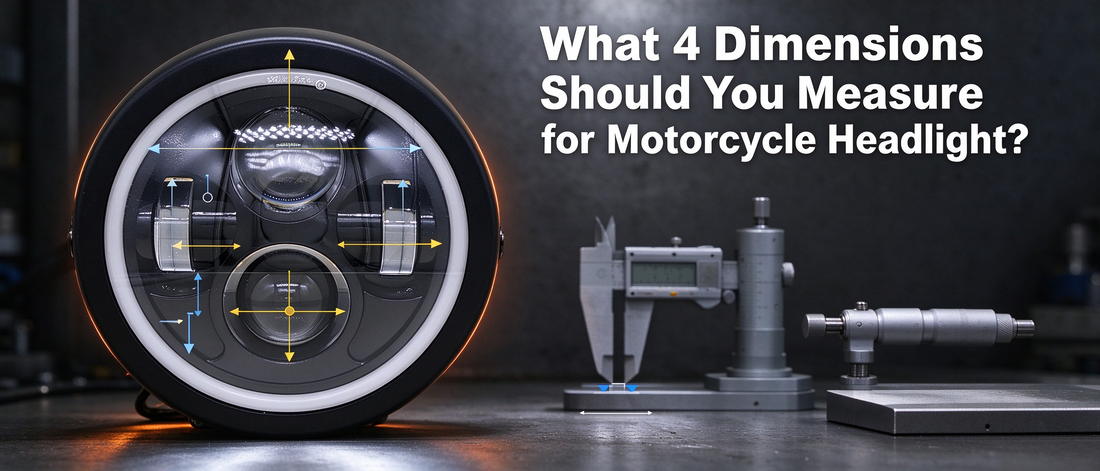 What 4 Dimensions Should You Measure for Motorcycle Headlight?