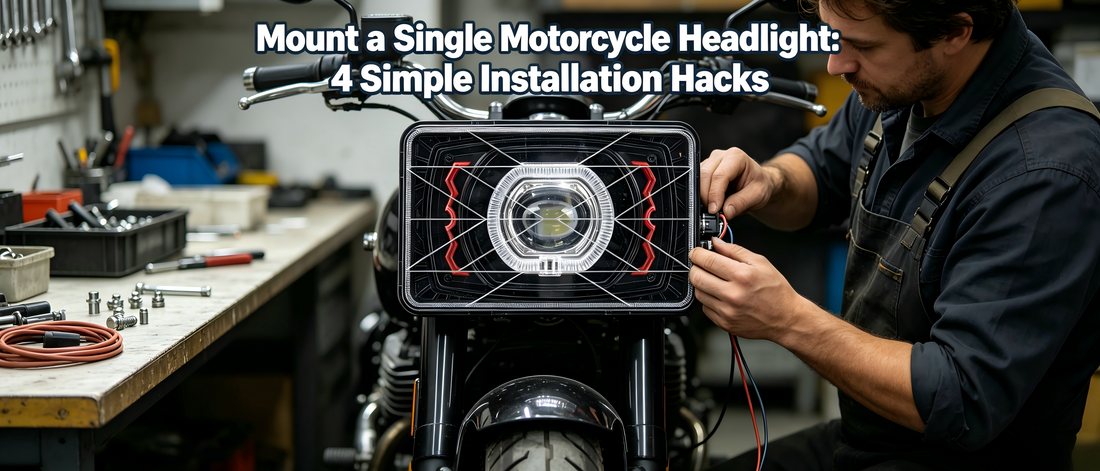 Mount a Single Motorcycle Headlight: 4 Simple Installation Hacks