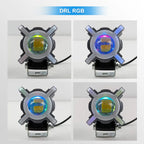 Cross RGB LED Motorcycle Spotlight SL-3006