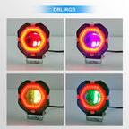 Octagon RGB LED Motorcycle Spotlight SL-3005