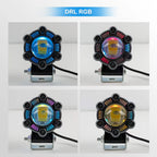 Six Screw RGB LED Motorcycle Spotlight SL-3008