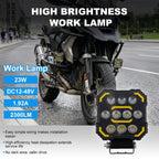Square Yellow DRL Aluminum LED Work Light 8004