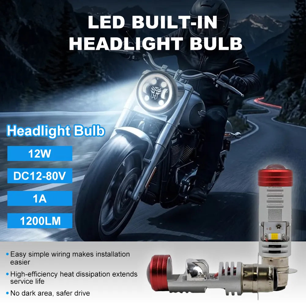 Dual Beam LED Motorcycle Headlight Bulb CBL-DP-077