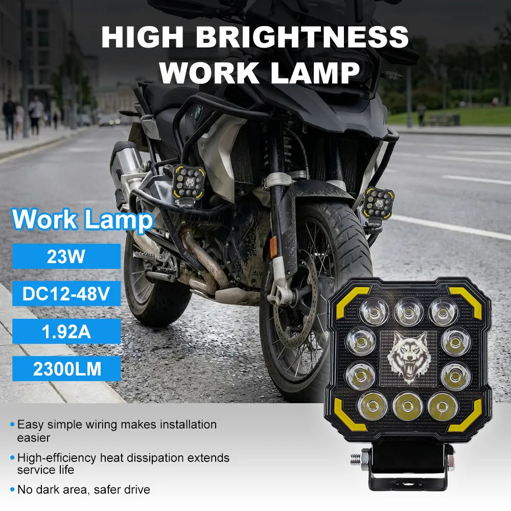 Square Wolf RGB Aluminum LED Work Light 8006‑1
