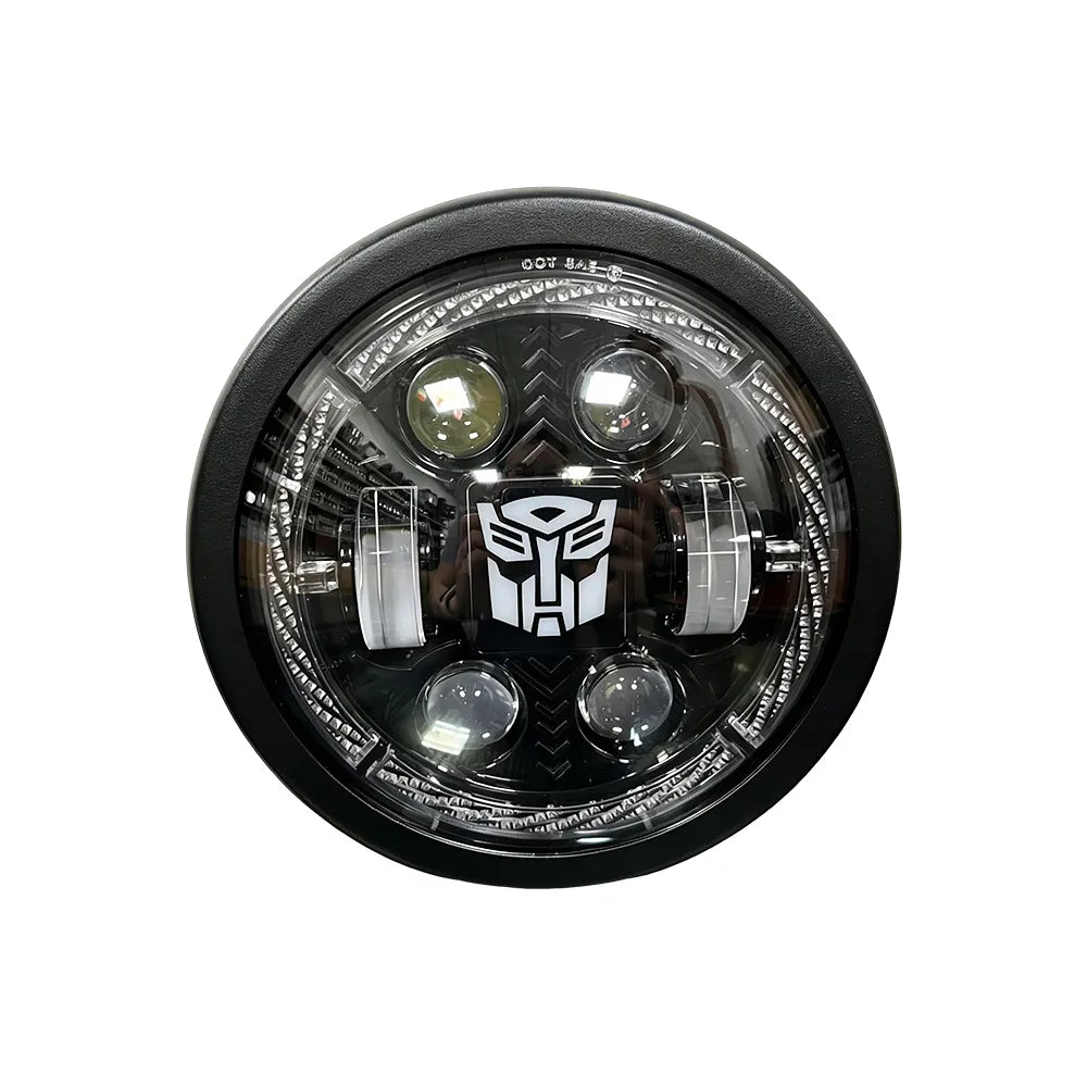 5.75 Inch 4-Lens Autobot Logo Turn Signal LED Headlight HL5.75-3019