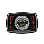 4 Inch Red Zigzag CG125 Square Headlight HL4-5002