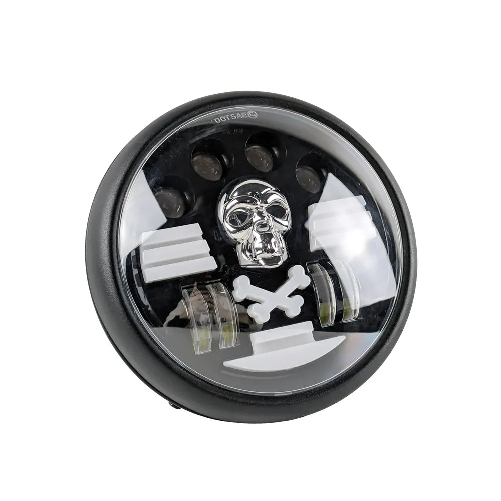 Skull Round LED Motorcycle Headlight HL7‑4005