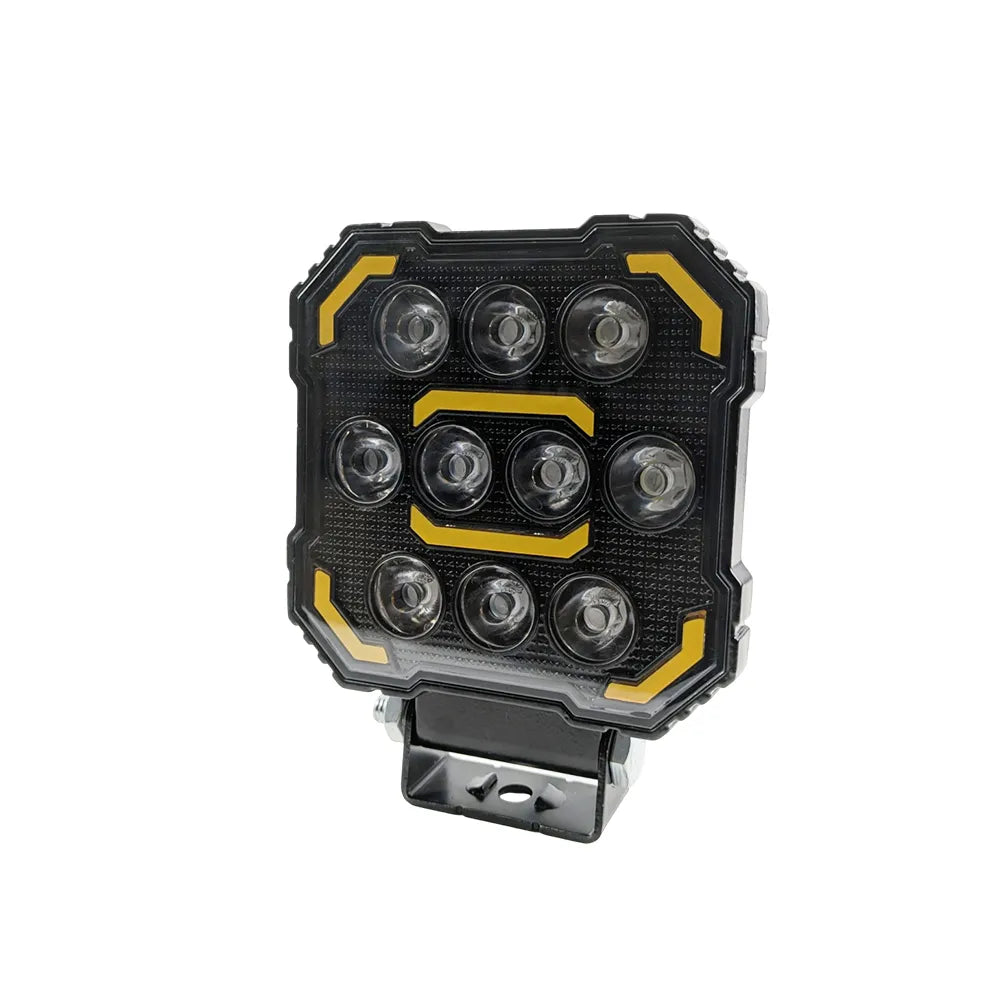 Square Yellow DRL Aluminum LED Work Light 8004