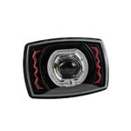 4 Inch Red Zigzag CG125 Square Headlight HL4-5002