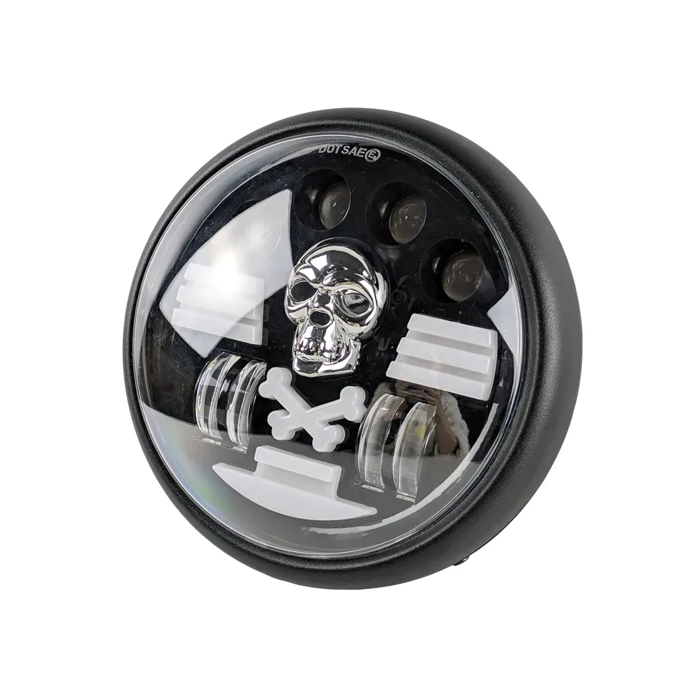 Skull Round LED Motorcycle Headlight HL7‑4005