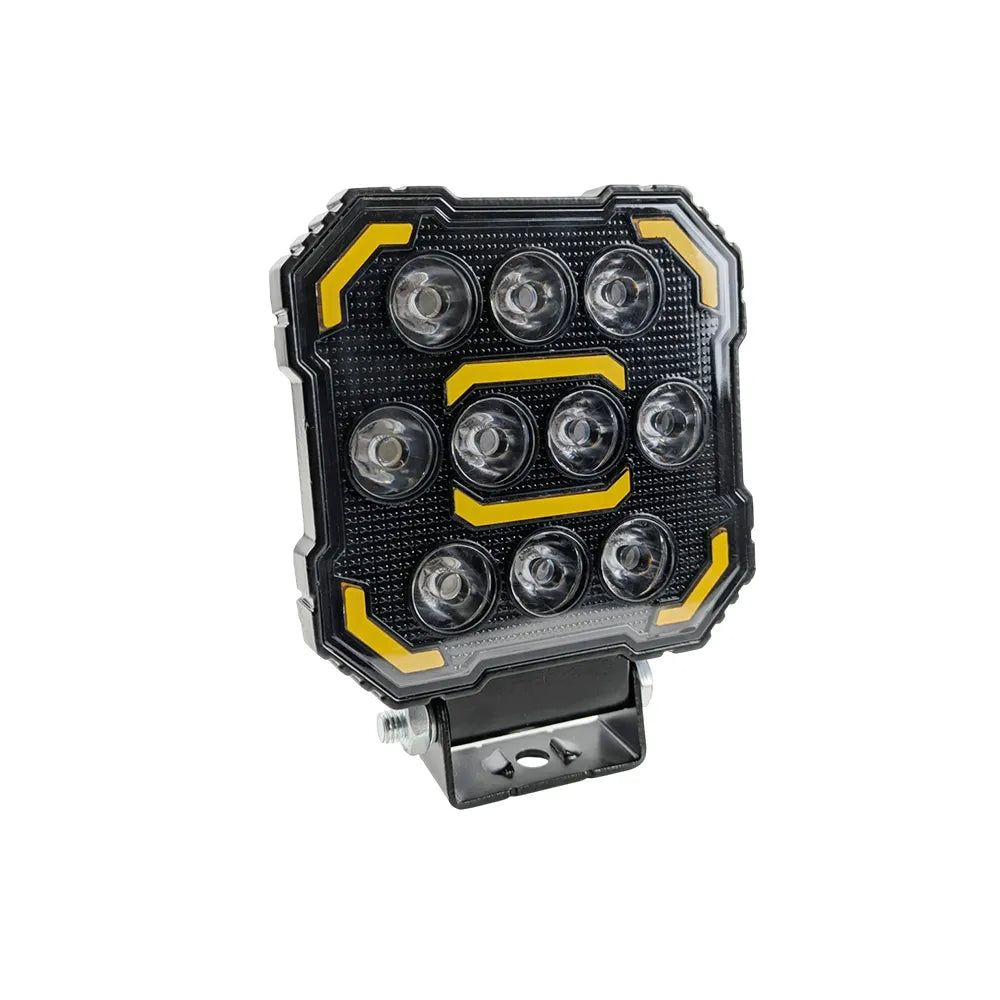 Square Yellow DRL Aluminum LED Work Light 8004