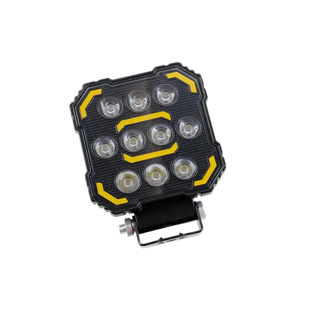 Square Yellow DRL Aluminum LED Work Light 8004
