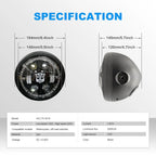 5.75 Inch 4-Lens Autobot Logo Turn Signal LED Headlight HL5.75-3019