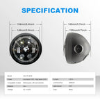 5.75 Inch 4-Lens Eagle Logo Turn Signal LED Headlight HL5.75-3018