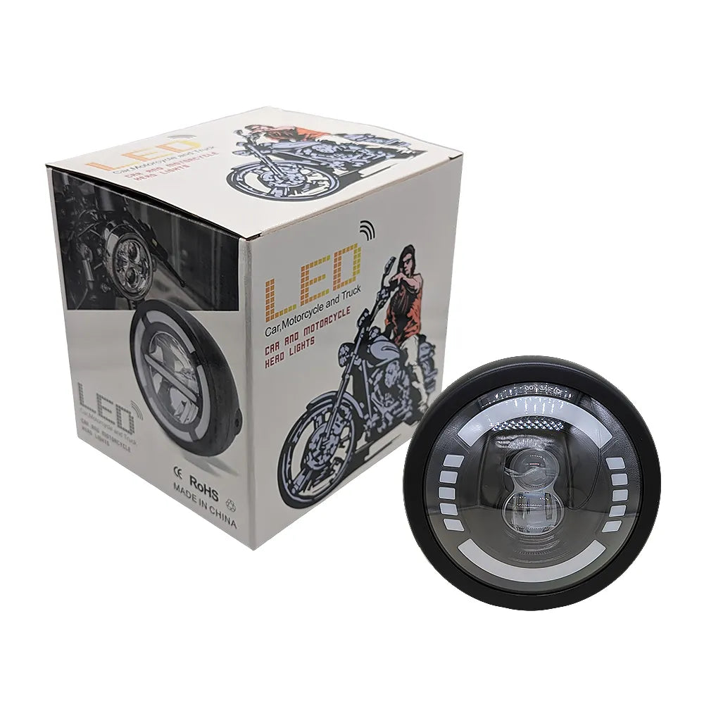 5.75 Inch Round Dual Ring LED Headlight HL5.75-3006
