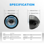 5.75 Inch Square Ring RGB LED Headlight HL5.75-3012
