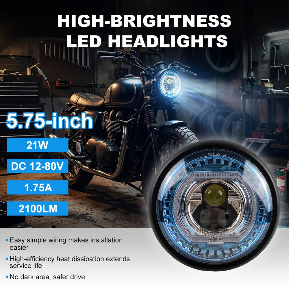 5.75 Inch Single Lens RGB LED Headlight HL5.75-3013