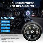 5.75 Inch 4-Lens Eagle Logo Turn Signal LED Headlight HL5.75-3018