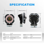 Octagon RGB LED Motorcycle Spotlight SL-3005