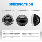 6.3‑Inch Halo DRL LED Motorcycle Headlight HL6.3‑6001