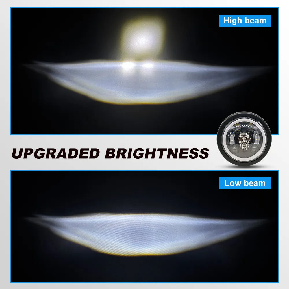 5.75 Inch Skull LED Headlight HL5.75-3004