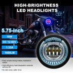 5.75 Inch Horizontal Strip RGB LED Headlight HL5.75-3015