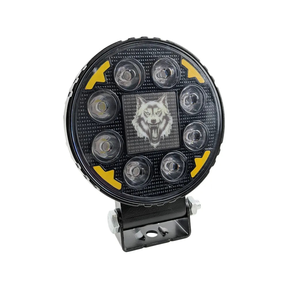 Round Wolf RGB Aluminum LED Work Light 8007‑1