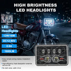 5 Inch Dual Lens Signal CG125 Square Headlight HL5-7004