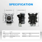 Cross RGB LED Motorcycle Spotlight SL-3006