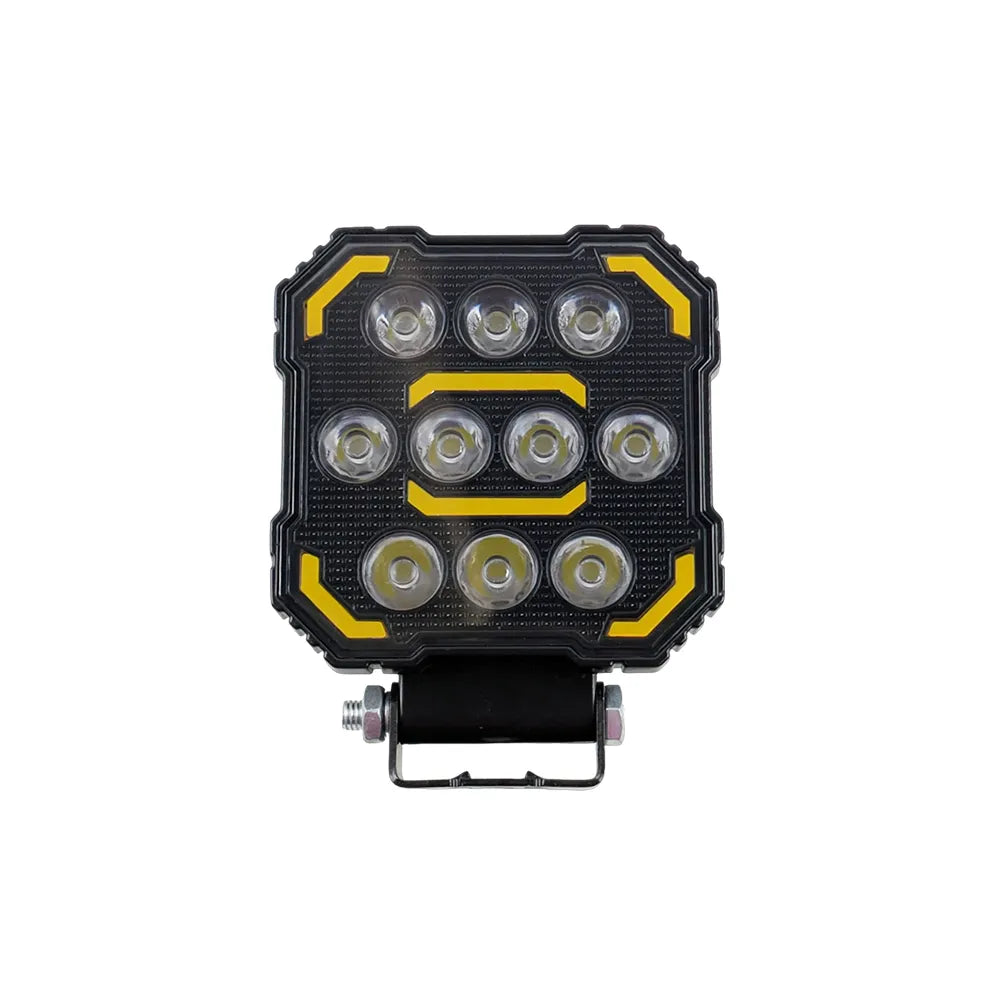 Square Yellow DRL Aluminum LED Work Light 8004