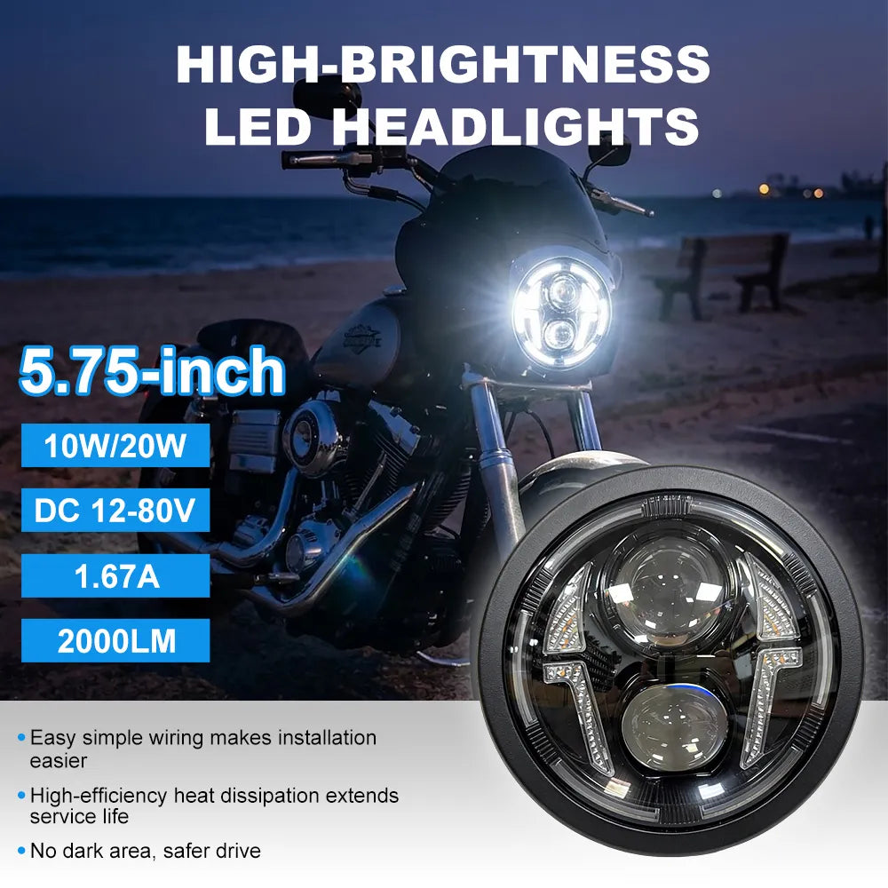 5.75 Inch Arrow Turn Signal LED Headlight HL5.75-3016