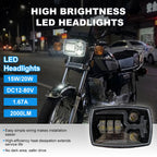 4 Inch Stylized RGB Halo CG125 Square Headlight HL4-5005