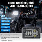 5 Inch Color‑Changing Moto LED Square Headlight HL5-7005