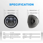 5.75 Inch Dual Lens Halo LED Headlight HL5.75-3008