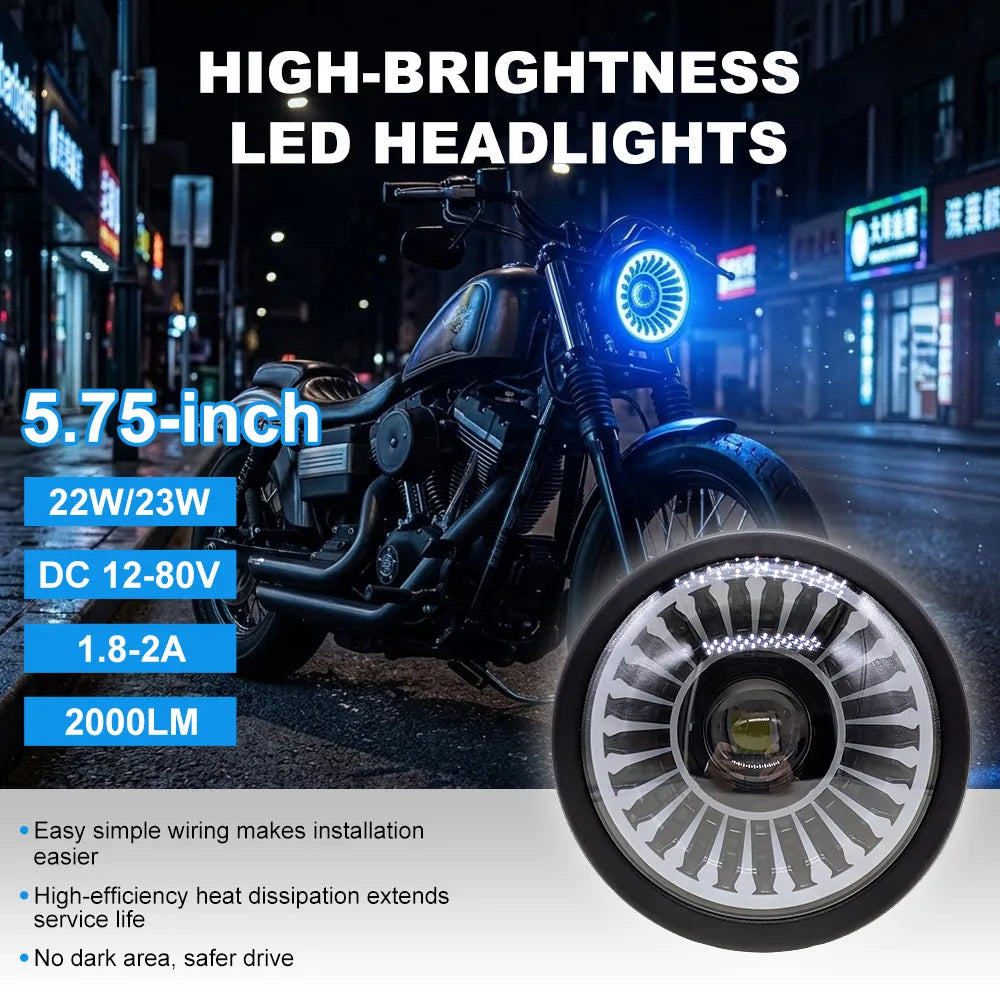 5.75 Inch Horn RGB LED Headlight HL5.75-3011