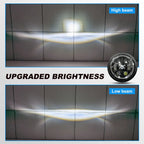 5.75 Inch 4-Lens Skull Crossbone Logo Turn Signal LED Headlight HL5.75-3021
