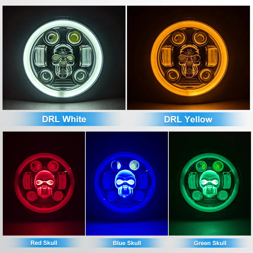 5.75 Inch Skull LED Headlight HL5.75-3004
