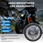 5.75 Inch Segmented Halo LED Headlight HL5.75-3007