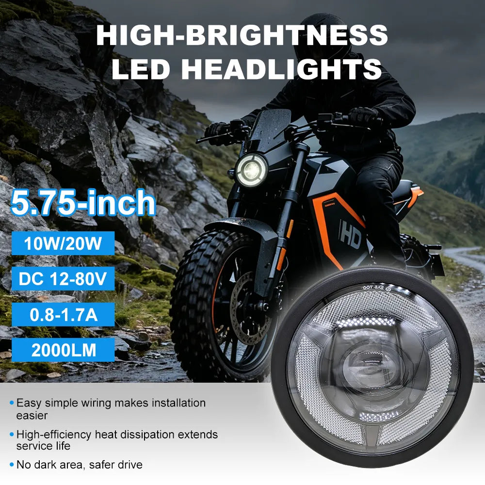 5.75 Inch Segmented Halo LED Headlight HL5.75-3007