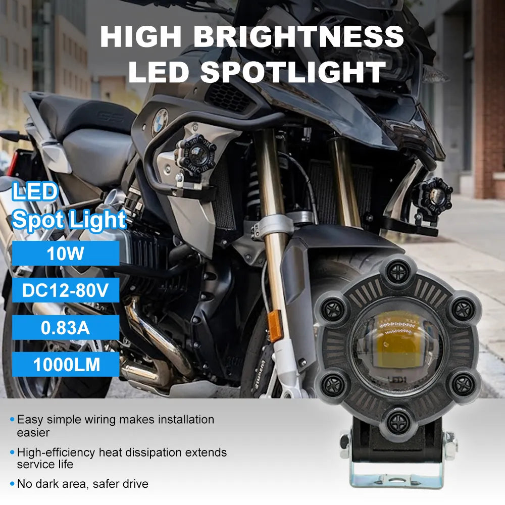 Six Screw RGB LED Motorcycle Spotlight SL-3008