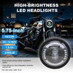 5.75 Inch Round Dual Ring LED Headlight HL5.75-3006