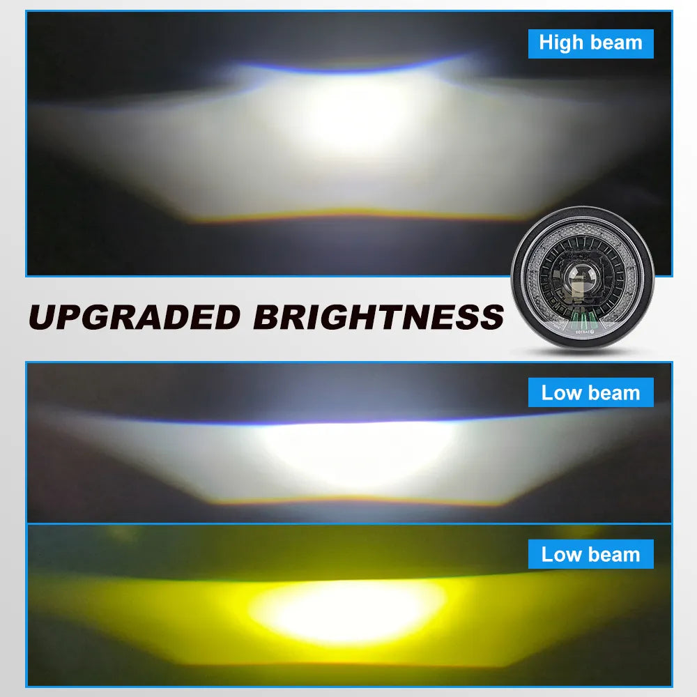 5.75 Inch RGB Halo LED Motorcycle Headlight HL5.75-3024