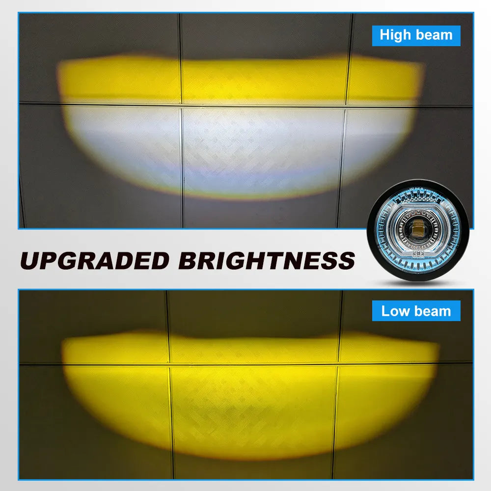 5.75 Inch Double Square Ring RGB LED Headlight HL5.75-3014