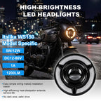 Round LED Motorcycle Headlight PY‑HL