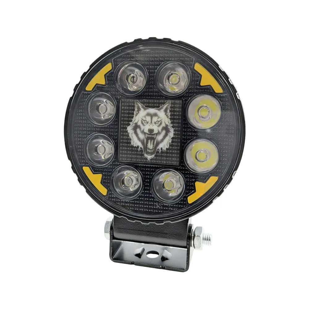 Round Wolf RGB Aluminum LED Work Light 8007‑1