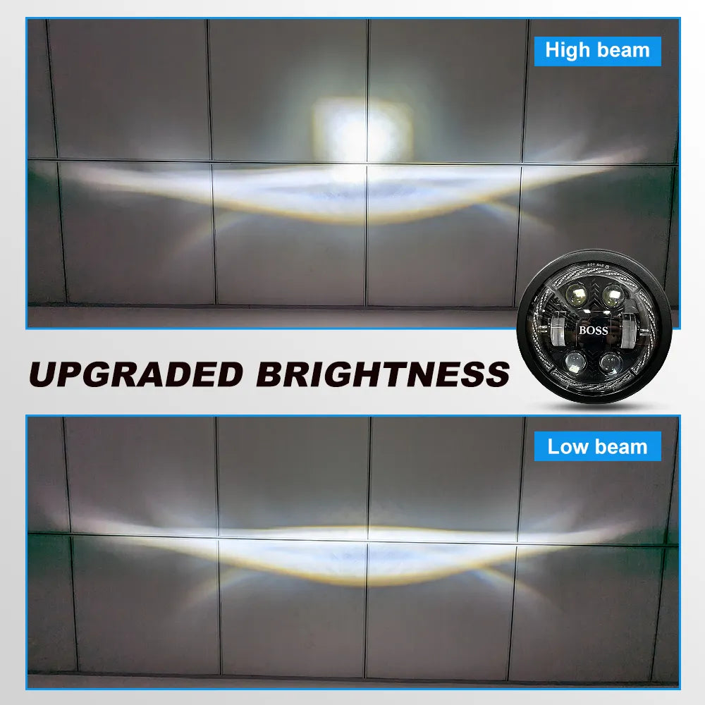 5.75 Inch 4-Lens BOSS Logo Turn Signal LED Headlight HL5.75-3022