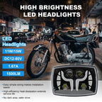 Rectangle Y‑DRL LED Motorbike Headlight HL4‑5017