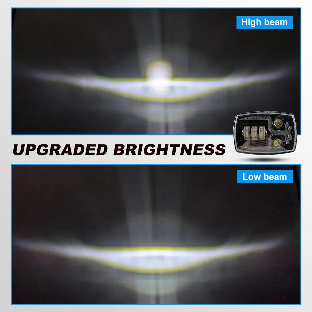 4 Inch Stylized RGB Halo CG125 Square Headlight HL4-5005
