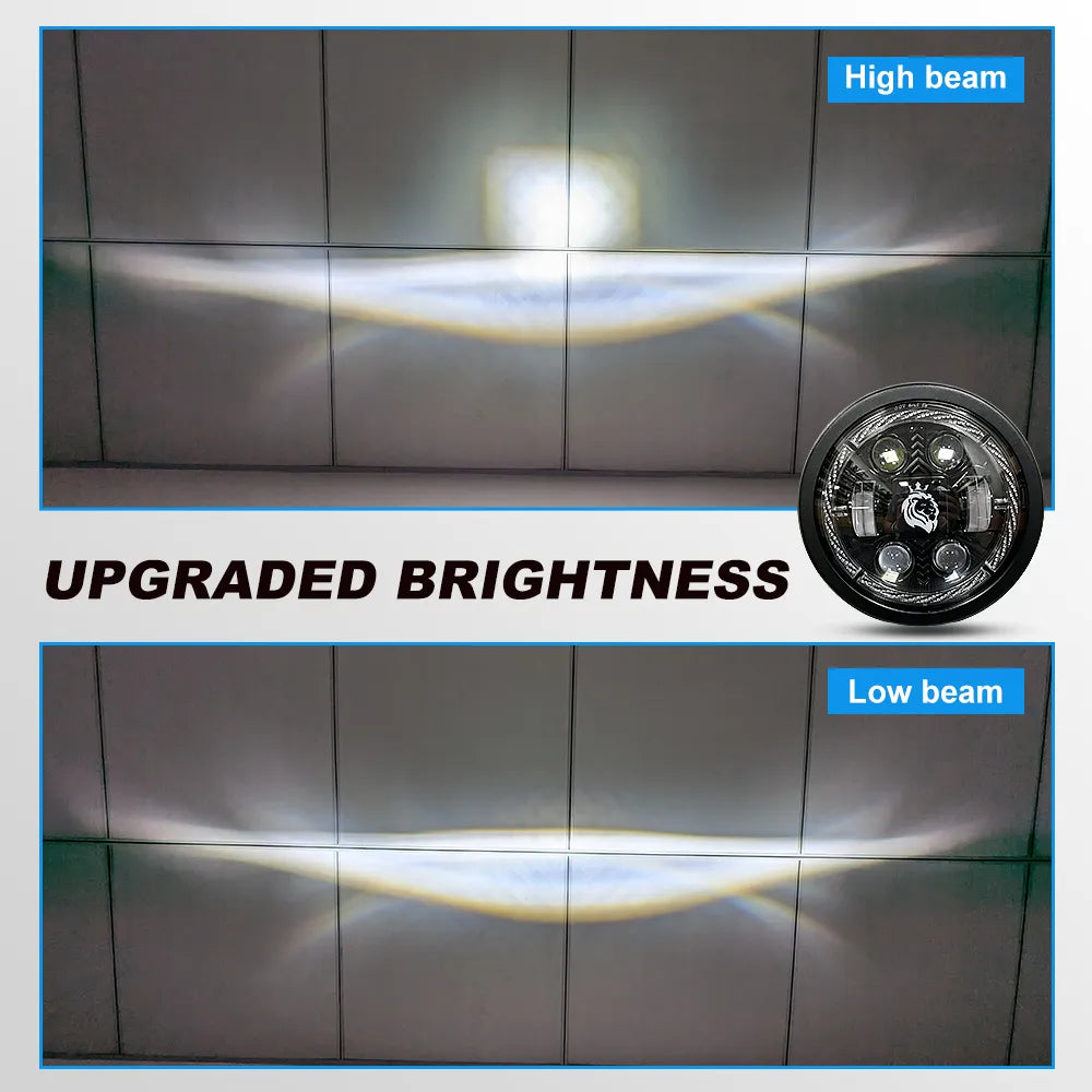 5.75 Inch 4-Lens Lion Logo Turn Signal LED Headlight HL5.75-3020